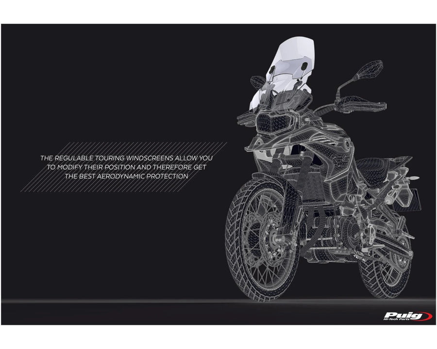 BMW F 800 GS [2025] – Justerbar skærm – Gennemsigtig