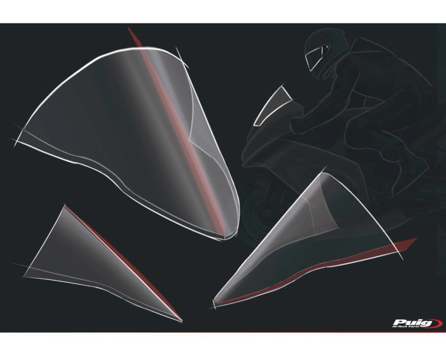 KAWASAKI ZX-10RR NINJA PERFORMANCE [2018] – R-Racer skærm – stærkt tonet