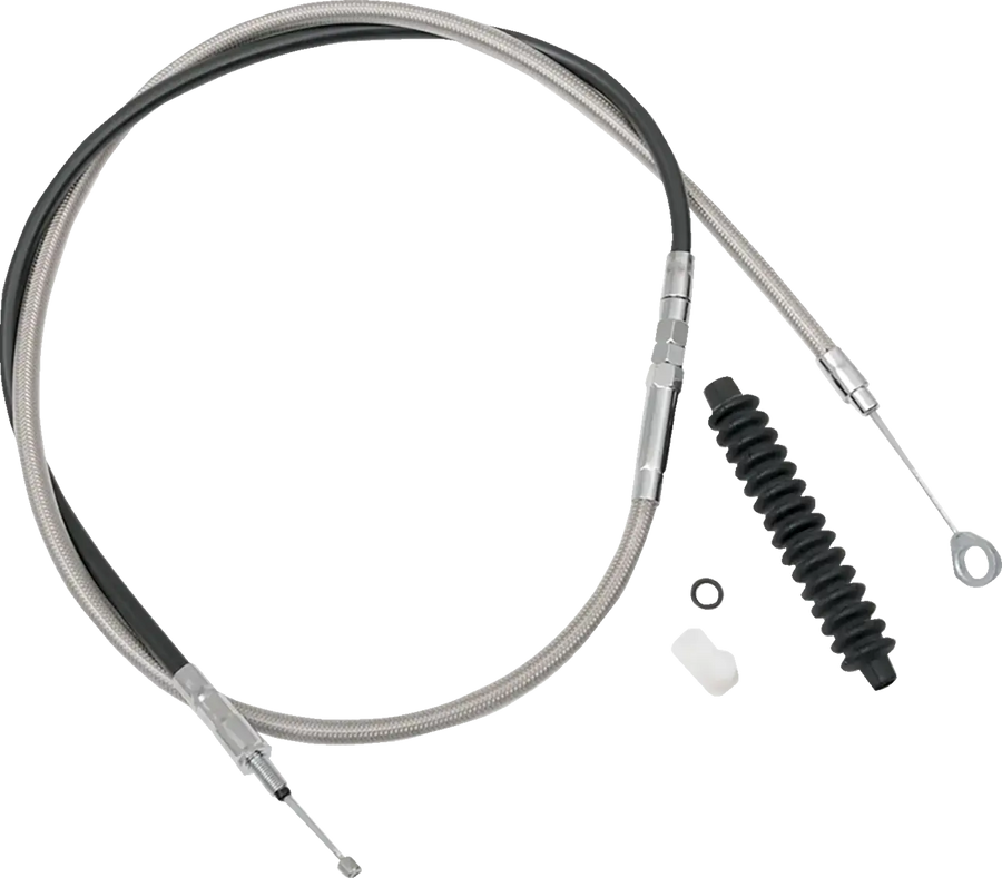 harley davidson flhrxs [DRAG SPECIALTIES] - Meget effektivt koblingskabel lavet af flettet rustfrit stål