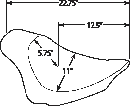 harley davidson flst [DRAG SPECIALTIES] – EZ-ON solosæde med beslag