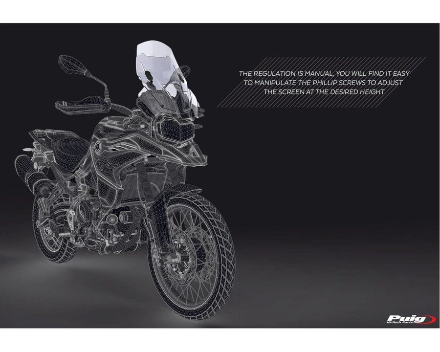 BMW F 800 GS [2025] – Justerbar skærm – Gennemsigtig
