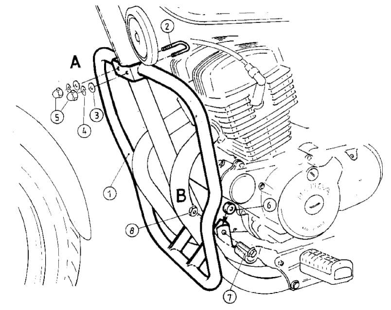 Honda CMX 250 Rebel [1996-2001] - Motorbeskyttelsesbjælke
