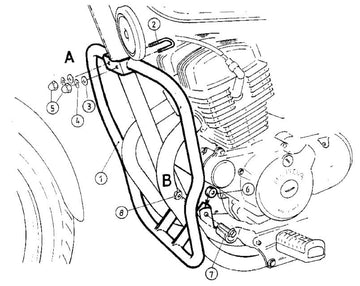 Honda CMX 250 Rebel [1996-2001] - Motorbeskyttelsesbjælke - 0