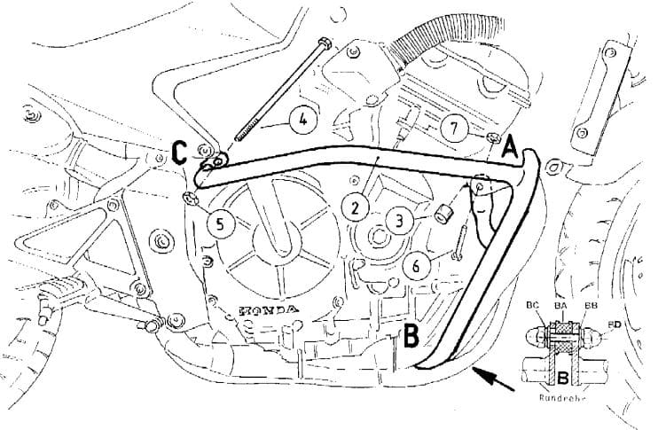 Honda CB 600 F Hornet [1998-2006] - Motorschutzbügel chrom
