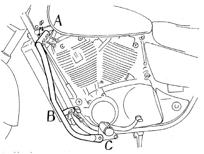 Honda VT 1100 C3 Shadow [1998-2001] - Motorbeskyttelsesbjælke