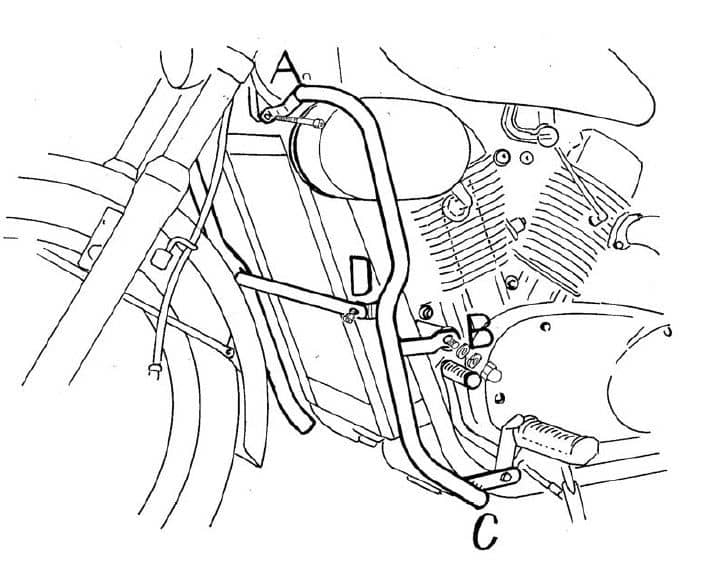 Kawasaki VN 1500 [1988-2004] - Motorbeskyttelsesbjælke
