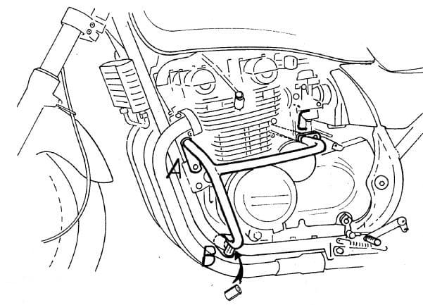 Kawasaki Zephyr 550 [1991-1999] - Motorbeskyttelsesbjælke