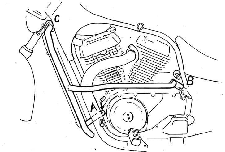 Suzuki vs 750 [1986-2000] - Motorbeskyttelsesbjælke