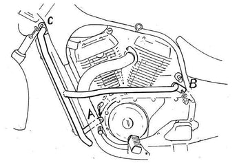 Suzuki vs 600 GLP indtrængende [1995-1997] - Motorbeskyttelsesbjælke