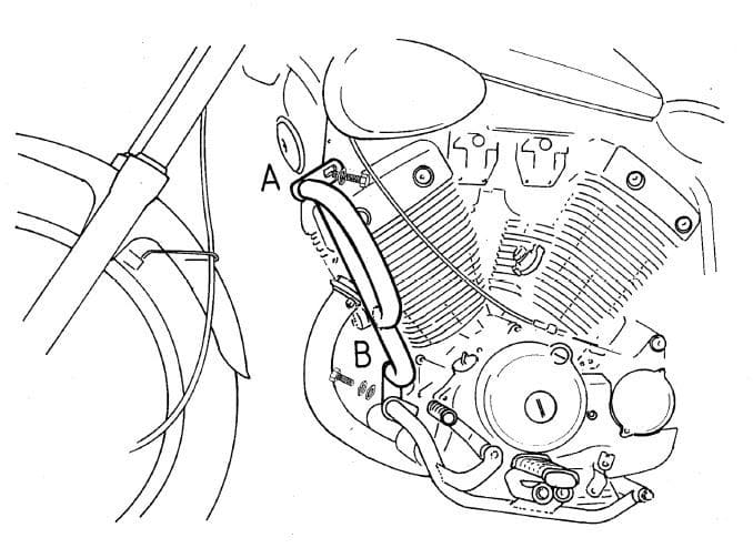Yamaha XV 535 [1988-2003] - Motorbeskyttelsesbjælke