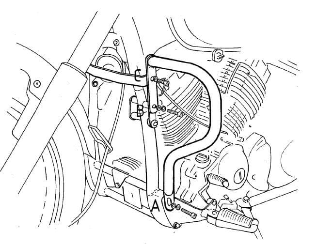 Yamaha XVS 650 Drag Star [1996-2003] - Motorbeskyttelsesbjælke
