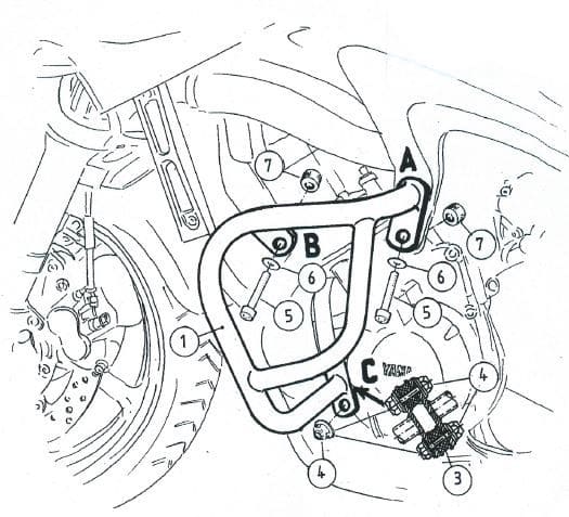 Yamaha FZ 6 [2004-2010] - Motorbeskyttelsesbjælke