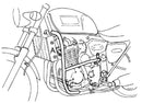 Triumph Thunderbird [1995-1998] - Motorafskærmning detaljevisning