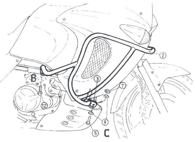 Honda XL 1000 V Varadero [1999-2002] - Motorbeskyttelsesbjælke