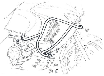Honda XL 1000 V Varadero [1999-2002] - Motorbeskyttelsesbjælke