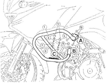 Kawasaki KLV 1000 [2004-2005] - Motorbeskyttelsesbjælke - 0