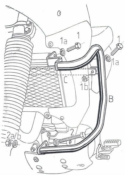 Yamaha XTZ 660 Ténéré [1991-1993] - Motorbeskyttelsesbjælke