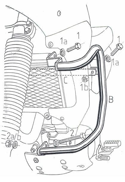 Yamaha XTZ 660 Ténéré [1991-1993] - Motorbeskyttelsesbjælke
