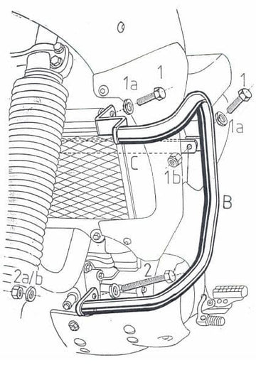 Yamaha XTZ 660 Ténéré [1991-1993] - Motorbeskyttelsesbjælke