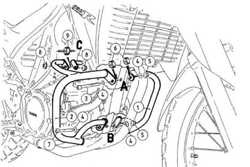 Yamaha XT 660 R [2004-2016] - Motorbeskyttelsesbjælke - 0