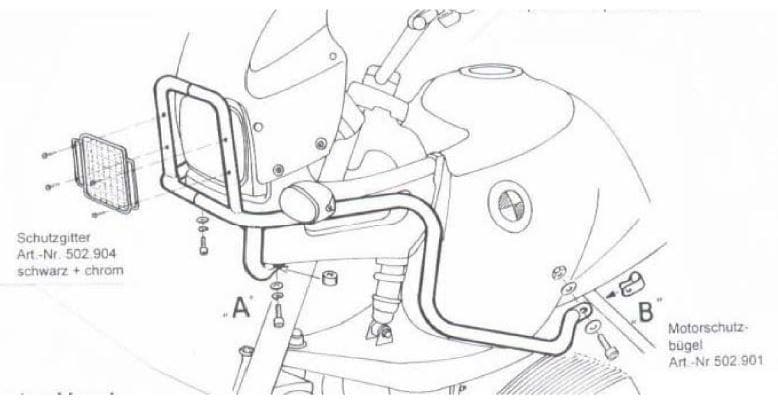 BMW R 850 GS [1994-2000] - Tankbeskyttelsesbjælke