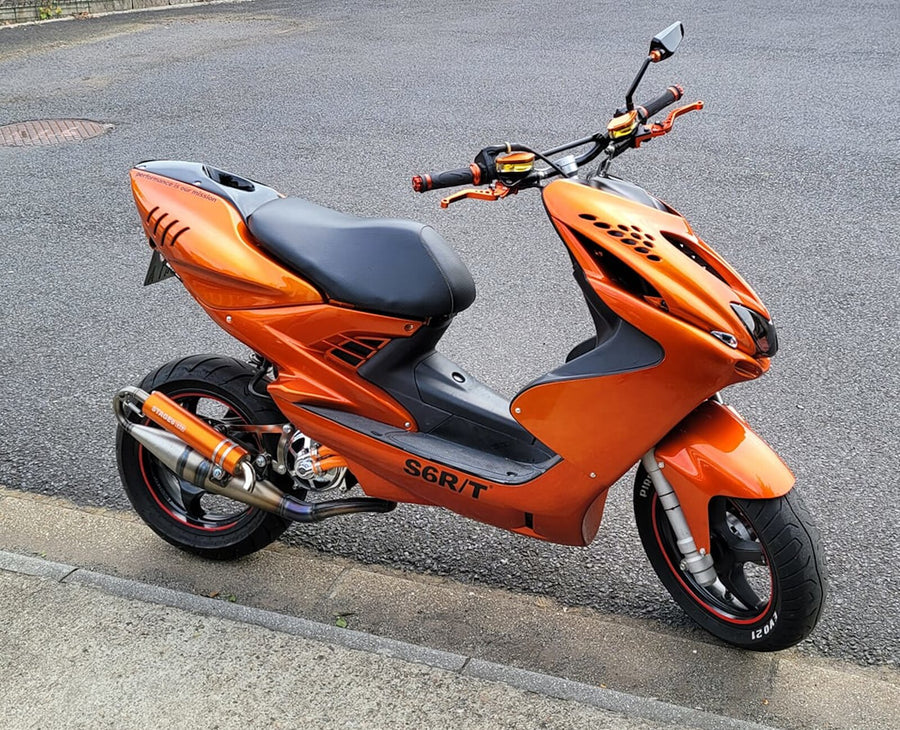 Aprilia SR Netscaper 50 2T LC - Auspuff Pro Replica MK2 Orange