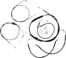 Harley Davidson Flhr [LA CHOPPERS] - Standard sort vinyl styrekabel/bremseledningssæt