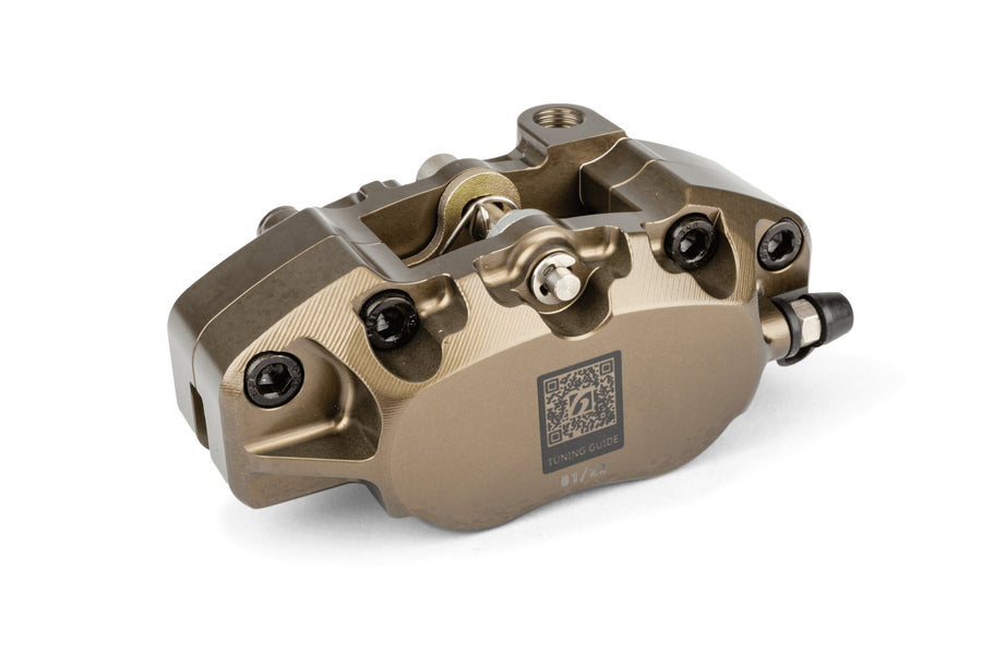Yamaha Aerox 50 2T LC CAT [2004–] - 4-Kolben-Bremssattel mit Adapter eloxiert