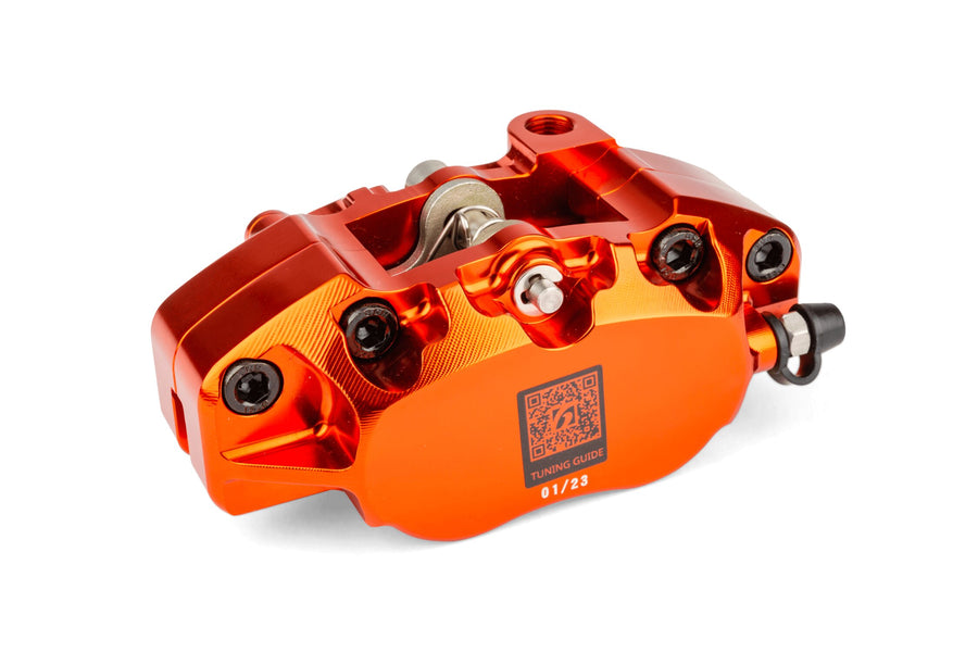 MBK Nitro Naked 50 2T LC [–2012] - 4-Kolben Bremssattel mit Adapter Orange