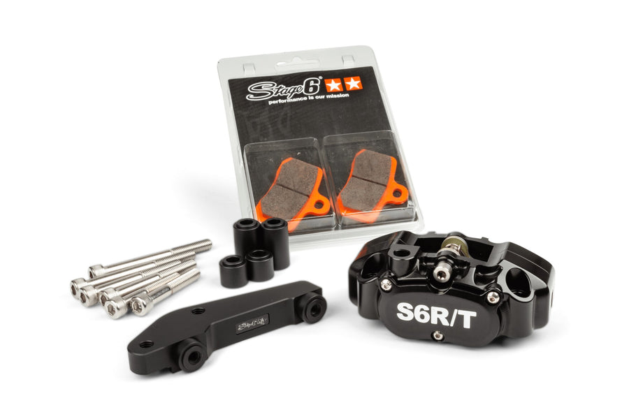 MBK Nitro Naked 50 2T LC [–2012] - 4-Kolben Bremssattel mit Adapter Schwarz