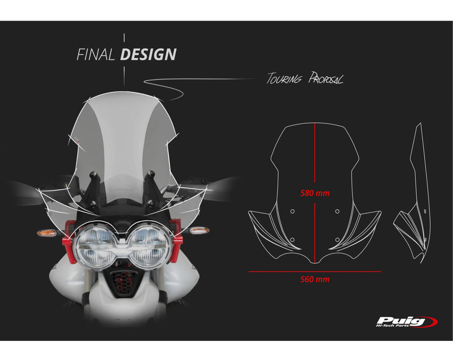 MOTO GUZZI V 85 TT TRAVEL [2020] – Touring Screen – Gennemsigtig