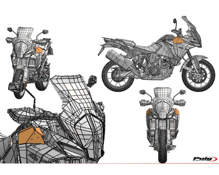 KTM 1290 SUPER ADVENTURE T [2023] – Øvre deflektor – Gennemsigtig