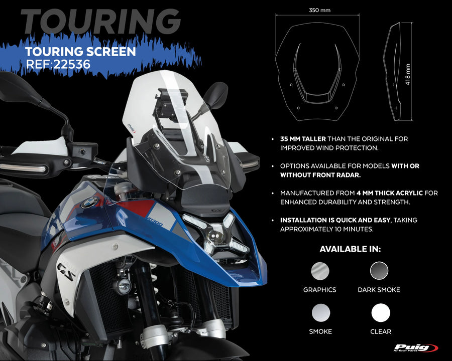BMW R 1300 GS TROPHY [2025] – touringskærm – gennemsigtig