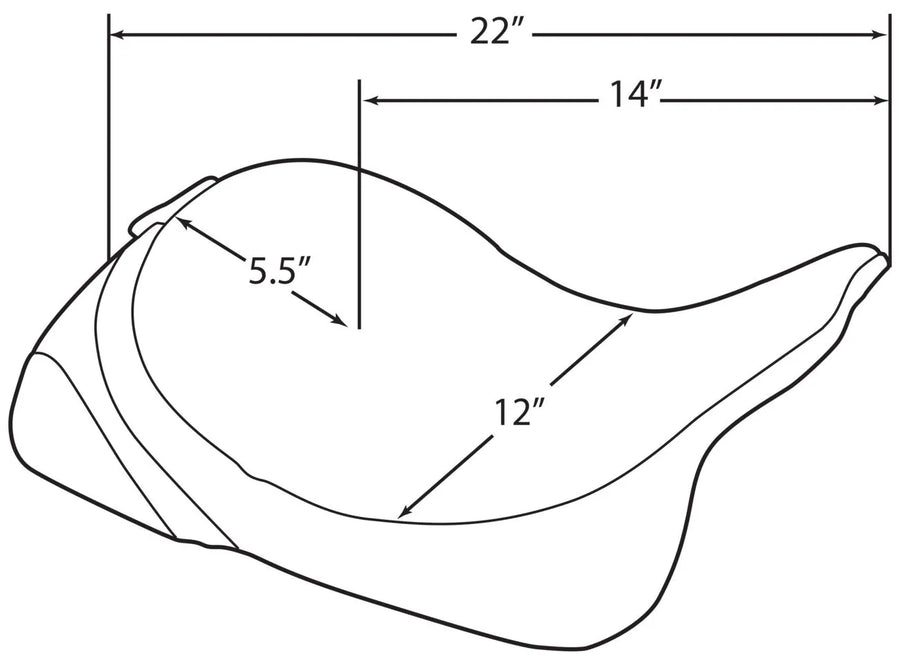 harley davidson flhri [DRAG SPECIALTIES] – Solo sæde, ryglæn kompatibel
