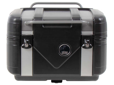 Topcase [Hepco & Becker] - Gobi Black Edition med sølvindlæg - til topcaseholdere