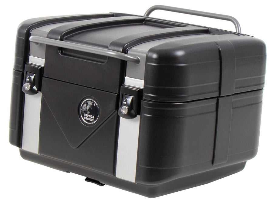 Topcase [Hepco & Becker] - Gobi Black Edition med sølvindlæg - til topcaseholdere