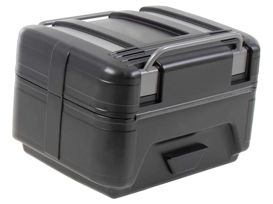 Topcase [Hepco & Becker] - Gobi Black Edition med sølvindlæg - til topcaseholdere