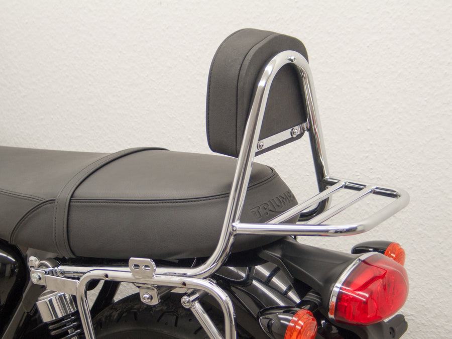 Triumph Bonneville T 100 [2017] - Sissy Bar lavet af rør med puder og bagageholder
