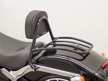 Harley Davidson Breakout (FXSB) 2013-2017 [2013-2017] -Driver Sissy Bar med puder og bagageholder, sort