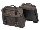 Motorcykeltaske [Hepco & Becker] - lædertaskesæt Rugged Cutout 19 L inkl. quick release - brun - udskæring