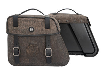 Motorcykeltaske [Hepco & Becker] - lædertaskesæt Rugged Cutout 19 L inkl. quick release - udskæring