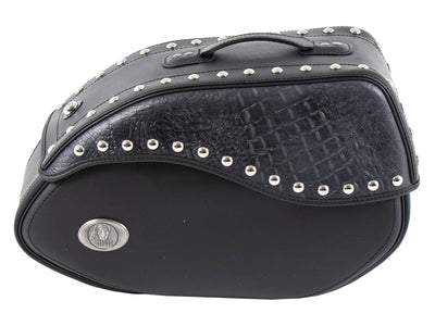 Motorcykeltaske [Hepco & Becker] - læder Ivory black right - tube taskeholder