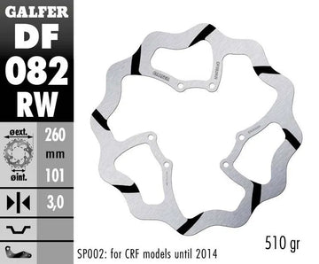 Red Moto CRF 450 RX Supermoto [2017-2018, 2020] - Oversize Wave® bremseskive - billede 2