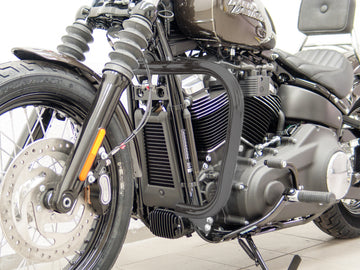 Harley Davidson Softail (Milwaukee -ud 107/114) [2018] - Beskyttelsesbjælke, stor version lavet af 38 mm rør, konisk form, sort