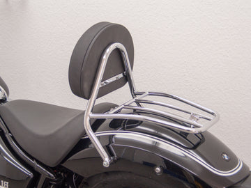 BMW R 18 (OL11) 2021- [2021] - Driver Sissy Bar med en stor afrundet pude og bagageholder