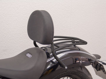 BMW R 18 (OL11) 2021- [2021] - Driver Sissy Bar med en stor afrundet pude og bagageholder, sort
