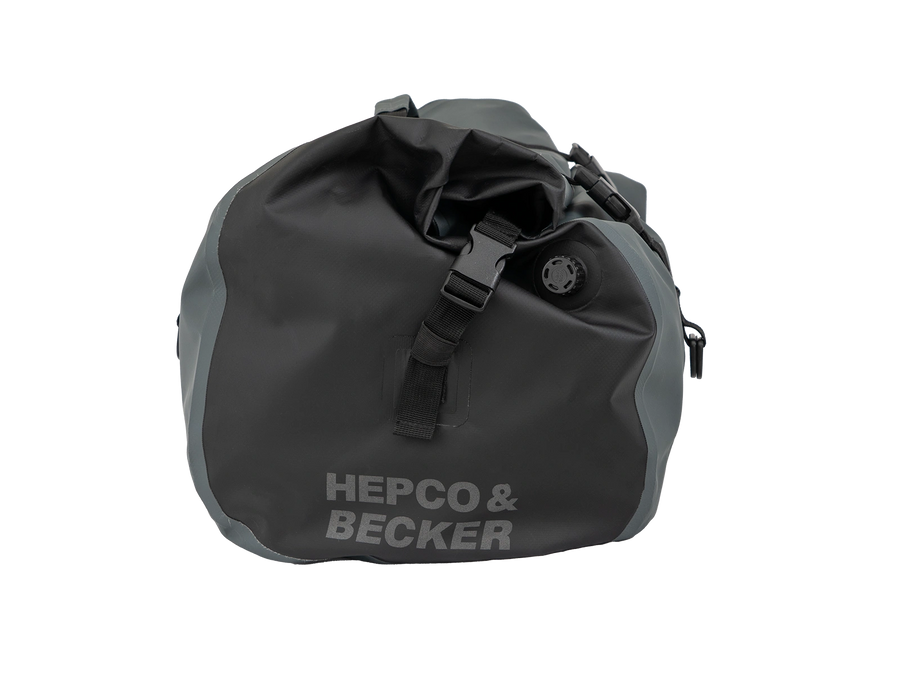 Motorradtasche [Hepco & Becker] - Drybrid Bag 50L Motorrad Gepäckrolle wasserdicht – Gurtbefestigung