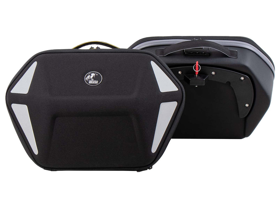 Motorcykeltaske [Hepco & Becker] - Royster Neo sidetasker gul, sæt – C-Bow