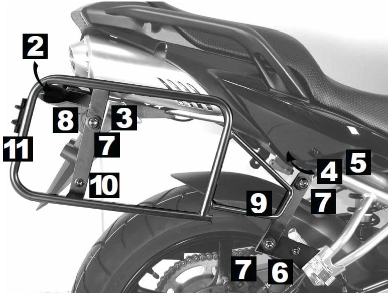 Yamaha FZ 6 [2007-2009] -Lock-It Case Carrier