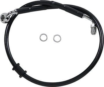 harley davidson flde [DRAG SPECIALTIES] - Forlænget bremseslange i rustfrit stål - 0